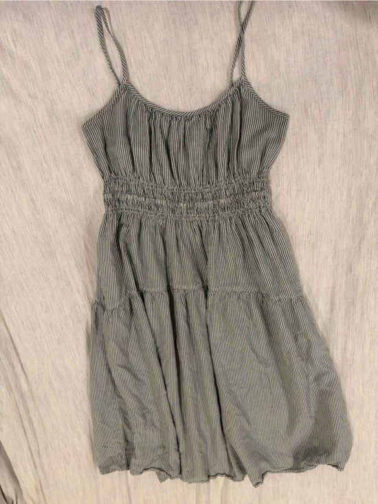Uniqlo Dresses & Skirts - Green and white striped midi dress